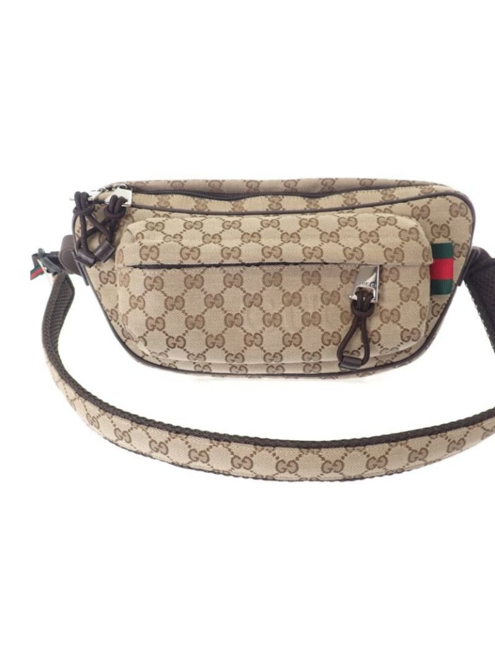 Gucci GG Small Cross Belt Bag Canvas Beige